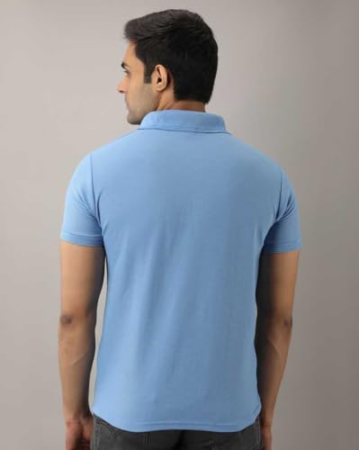 Image of INKKR Men's Polo Neck Half Sleeve Solid T-Shirts