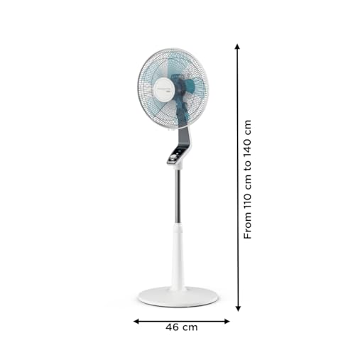 Rowenta Turbo Silence Extreme Ventilateur pied 40 cm Puissant Flux d’air 72 m3min 45 dB A Oscillation automatique Orientation réglable Grille ultra sécurisée VU5640F2 - vue 3