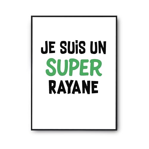 Poster Un Super Rayane 2 Otshirt A3 imprimé en France pour déco murale