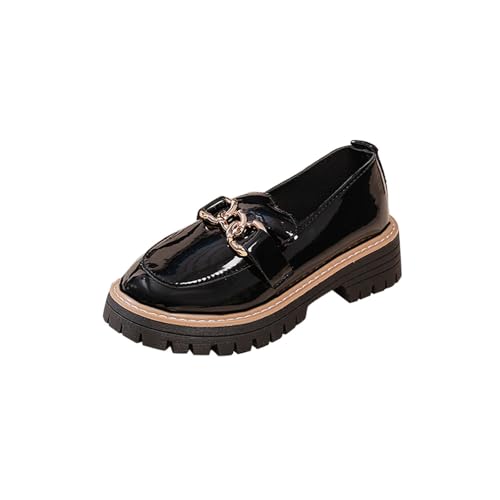 Mocassins pour femme à talons épais - Couleur unie - Style décontracté - En cuir verni - Antidérapants - Confortables - Chaussures classiques - Chaussures...
