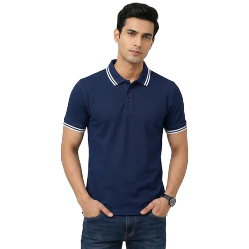Image of Hangout Hub Hybrid Men's Polycotton Polo T-Shirt | Solid Finish | 260 GSM Premium Fabric | Half Sleeve Collared Neck | Regular Fit | Casual & Office Wear | Set of 1, 2 & 3