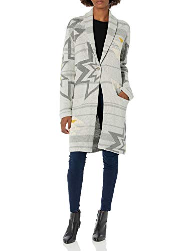 Pendleton Women's Sweater Coat, Grey Plains Star, SM