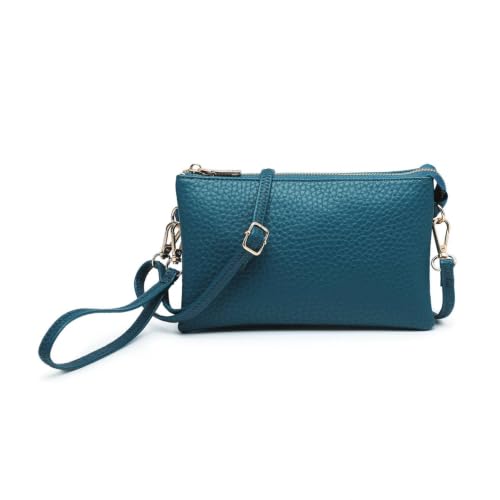 Image of JEN & CO. Riley Crossbody Bags for Women Vegan Leather Wristlet Clutch Wallet Purses Handbags with 2 Straps