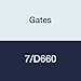 Gates 7/D660 Hi-Power II Powerband V-Belt with V-80 Matching Program, D Section, 8-3/4" Overall Width, 3/4" Height, 663" Belt Outside Circumference