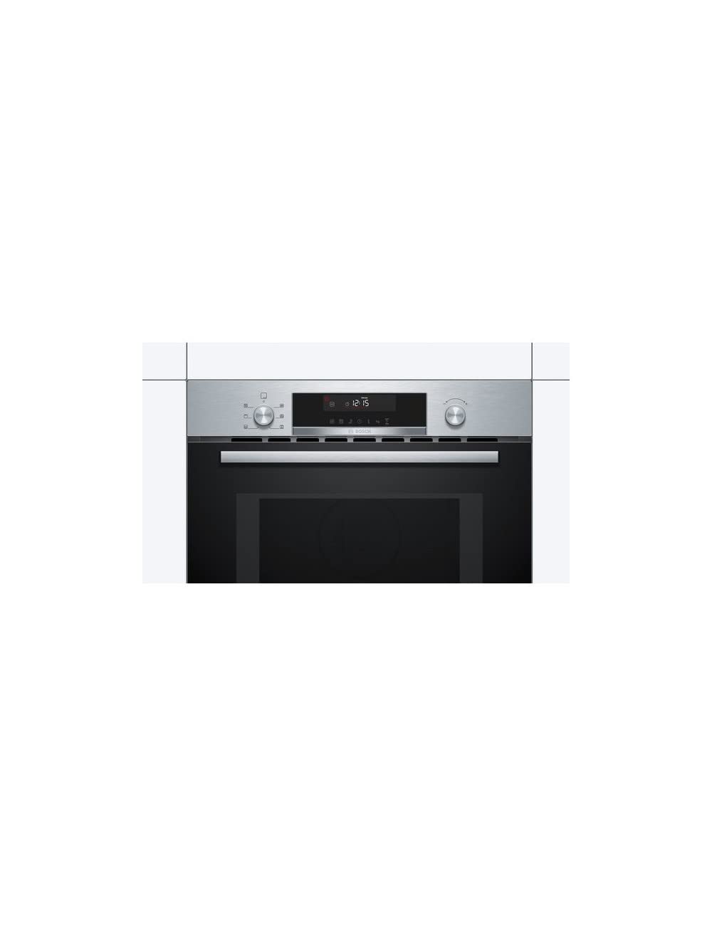Bosch CMA585GS0 Serie 6 Einbau-Mikrowelle mit Heißluftfunktion, 45 x 60 cm, 900 W, AutoPilot 15 15 Automatikprogramme, LCD-Touchdisplay, LED-Beleuchtung gleichmäßige Ausleuchtung, Versenkknebel