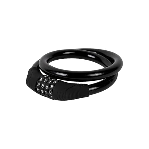 LIXSAZSE 高セキュリティレベル自転車ロックアウトドアアドベンチャーと都市サイクリング自転車ロック組み合わせコード頑丈で耐久性のある, 黒