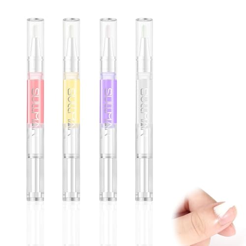 IKOPFLN Paquete de 4 bolígrafos para el cuidado de las uñas, bolígrafos para el cuidado de las uñas, bolígrafos para el cuidado de las uñas para uñas de las manos y de los pies bien cuidadas