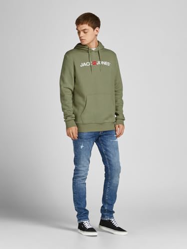 JACK & JONES Herren JJECORP Old Logo Sweat Hood, Dusty Olive/REG FIT, XS – Ansicht 4
