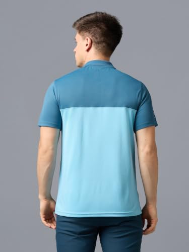 Image of TECHNOSPORT Men's Slim Fit Half Sleeve Polo T-Shirt with Collar, TECHNOCOOL+ Quick Dry Moisture Wicking Polo Tee for Gym Sports Golf and Casual Wear