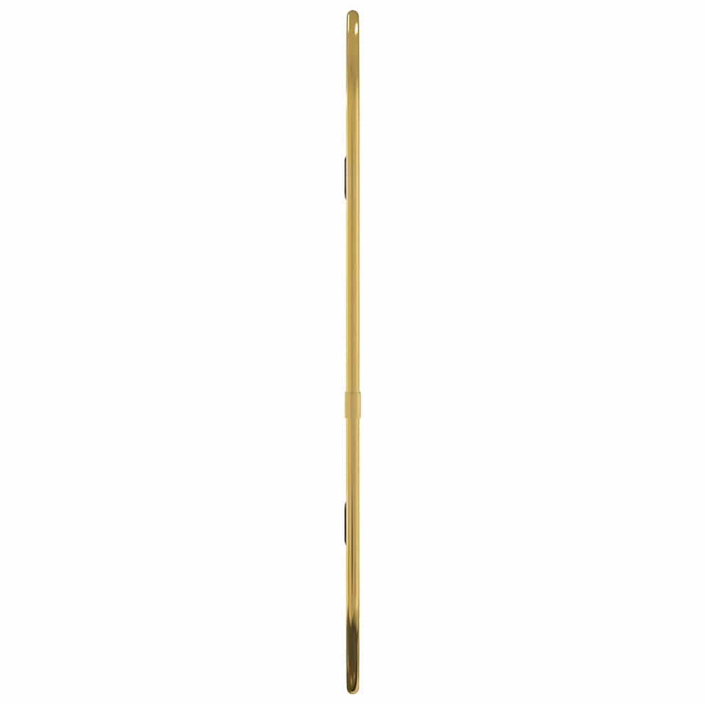 Wandspiegel Gold 40x15 cm oval mit stabilem PVC-Rahmen für Badezimmer, Schlafzimmer, Flur und Garderobe, dekorativer Kosmetikspiegel für Frisieren, Rasur und Reflexion