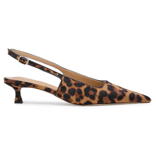 KysBloes Pointed Toe Slingback Kitten Heels for Women Low Heel Pointed Toe Pumps Formal Dress Shoes Sling Back Heels2