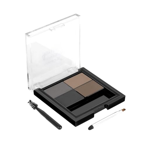 Image of MARS PREMIUM 4 in 1 Eyebrow Powder Cake with Angled Eyebrow Brush and Spoolie | Long Lasting & Waterproof | (8g) SH-7711