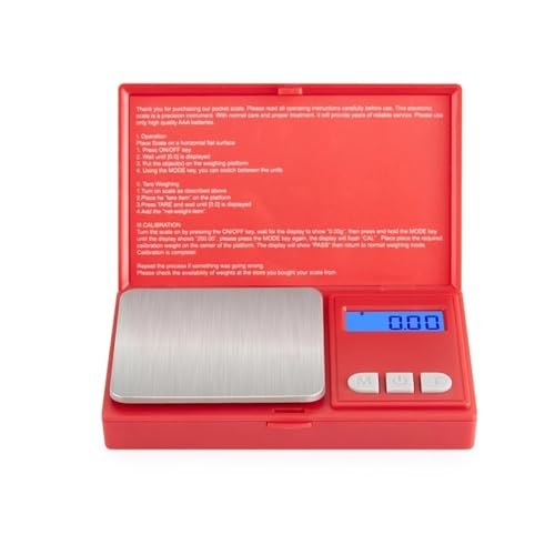 Portable Stainless Steel Mini Digital Jewelry Scale - Accurate Handheld Weighing Scale for Gems, Gold, and Jewelry in Grams - Compact and Lightweight Design