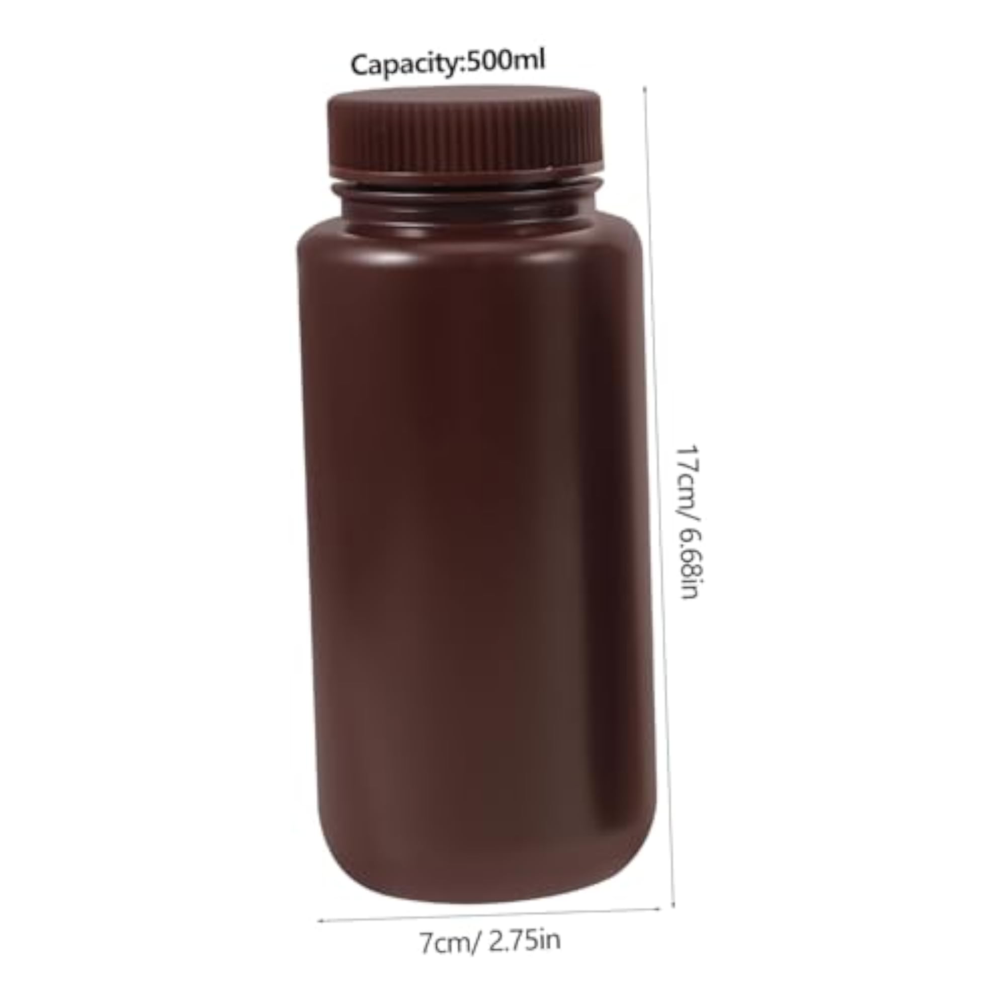 3pcs Empty Laboratory Sample Bottles Refillable Storage Containers