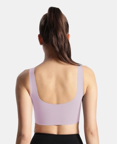 Image of Jockey 1840 Women Wirefree Padded Microfiber Elastane Full Coverage Bonded Tech Lounge Bra