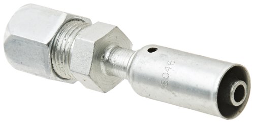 Image of EATON Weatherhead Coll-O-Crimp 75706E-758 Flareless Tube Rigid Fitting, Carbon Steel, 5 /16 inch Hose ID, 1 /2 inch Tube Size