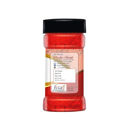 Image of Desire Cayenne Pepper Powder 50g - Hot & Spicy Chili Powder, Perfect for Cooking, Seasoning, and Adding Heat to Dishes | 100% Pure and Natural | No Additives | Pack of 1