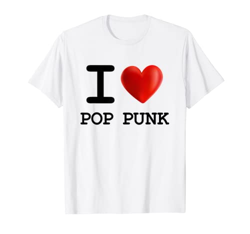 I Love POP PUNK Music Heart Camiseta Camiseta