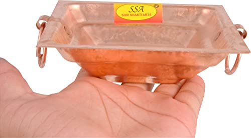 Image of SHIV SHAKTI ARTS Copper hawan Kund | Yagya Kund | Poojan Home - Temple, Ritual Pooja Pourpose, Indian Cultural Religious Item, (NO 8)