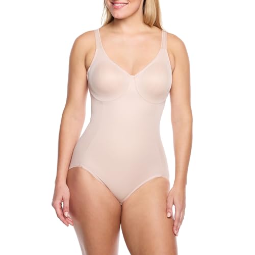 Naomi and Nicole Women's Unbelievable Comfort Bodybriefer Bodysuit Shapewear, Nude, 38C