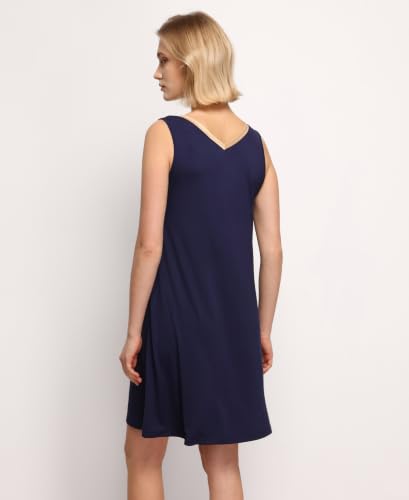 Image of GYS Cooling Bamboo Viscose Nightgowns for Women, Lightweight Sleeveless V Neck Sleep Shirt for Hot Sleepers, Soft Night dress