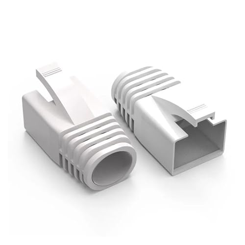 Manchons de protection câble Ethernet RJ45 CAT6A blanc 7mm 8.5mm OD