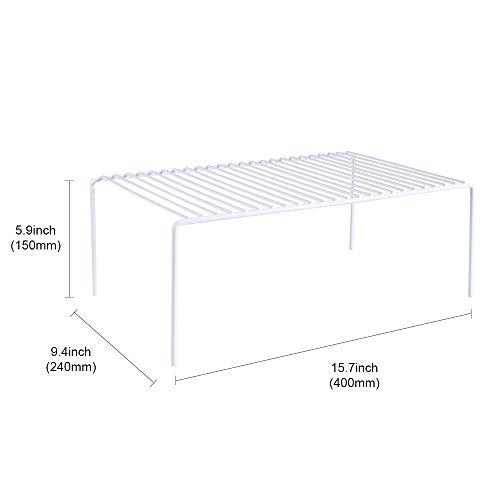 Redrubbit Large (15.7 X 9. 4 Inch) Cabinet Storage Shelf Rack, Rustproof Kitchen Counter And Cabinet Shelf, Storage Rack Organizer For Kitchen, Fridge, Cabinet, Bathroom, Set Of 2 #TOP2