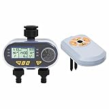 Este temporizador digital de riego cuenta con 2 electroválvulas de impulso con ajustes flexibles. Conecta dos mangueras y personaliza cada manguera con su propia duración y frecuencia de riego según tus necesidades concretas.