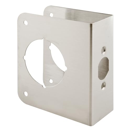 Prime-Line Products U 9592 Renfort de porte 1-3/4 po épais par 2-3/4 po retrait 2-1/8 po alésage 4-5/16 po acier inoxydable
