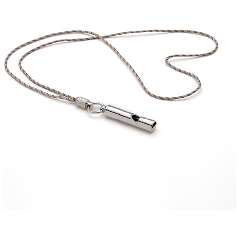 Khanjan Brass Emergency Loudest Whistle with Lanyard Cover
