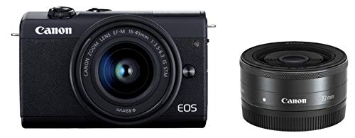 Canon ミラーレス一眼カメラ EOS M200 ダブルレンズキット ブラック EOSM200BK-WLK