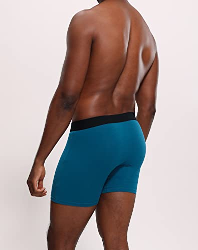 INNERSY Mens Boxers Shorts Multipack Cotton Underpants with Fly Anti Chafing Underwear Trunks Pack of 4