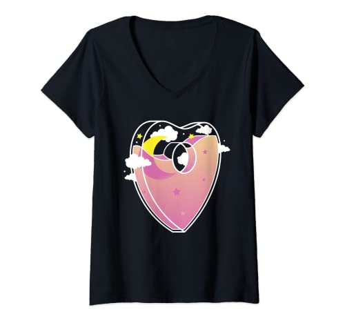 Mujer Kawaii Pastel Goth | Witch Aesthetic Clothing | Plancha Camiseta Cuello V