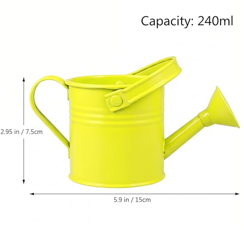 Image of DOITOOL Kids Metal Watering Can, 2pack Small Iron Watering Can for Gardening Succulents Bonsai Houseplants, Mini Water Pot for Children Sprinkling Bucket (Mixed Style: Dark Green and Light Green)
