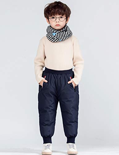 Happy Cherry Baby Boys Girls Elastic Windproof Down Pants Lightweight Warm Snow Pants3