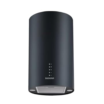 SUGGAR COIFA ILHA REDONDA QUARTZO 35 CM PRETA 220V TP3522PT