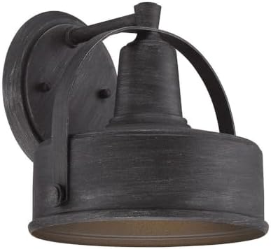 DESIGNERS FOUNTAIN 33141-WP Portland-DS - 9.75 Inch One Light Outdoor Wall Lantern, Weathered Pewter Finish