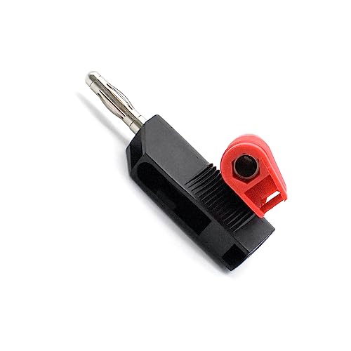 Image of zhenyu 10Pcs 4mm Banana Plugs Male Stackable Connector Speaker Cable Adapter with Solderless Screw Connection for Multimeter Test Leads Probes, Screw Type (Red+Black)