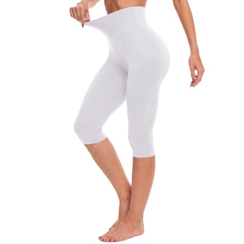 Image of Workout Biker Shorts for Women - 3 inch /5 inch /14 inch Booty Spandex Volleyball Shorts | Soft High Waisted Tummy Control Shorts, Short Capri Knee Leggings, Fitness Clothing for Yoga Gym Running Athletic