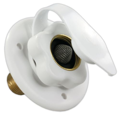Image of B&B Molders, 94214 City Water Fill, Brass Check Valve - White | Leak-tested, UV-stable acrylonitrile construction, OEM replacement, Made in USA