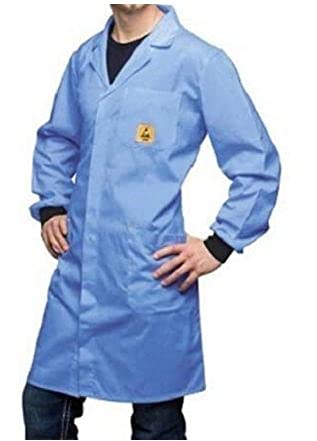 Aadvay Enterprises Unisex Cleanroom Lab Coat ESD Antistatic Blue Apron, 2 Piece, Size � M (B0972NZCXP) Amazon Price History, Amazon Price Tracker