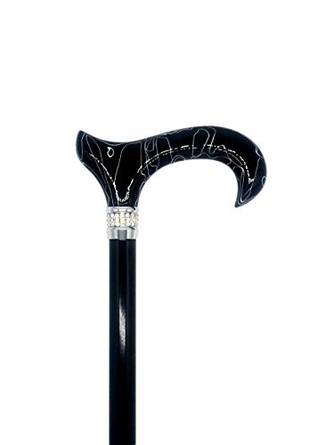 Classy Walking Canes CWC4170BKD Adjustable Black Diamond Cane - Black, 31-38” Adjustable Height