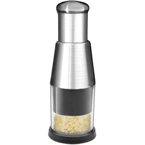 Manual Pressed Chopper, 2025 Upgraded Compact Mini Dicer Food,Functional Manual Garlic, Stainless Steel Hand Food for Mincing Garlic Press Stainless Steel