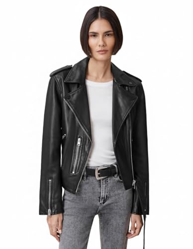 AllSaints Women's Leather Balfern Biker UK 16/US 12