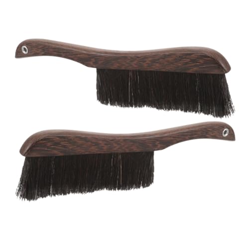 Alipis 2pcs Tail Bed Brush Broom Soft Cleaning Brush Handheld Broom Instrument Cleaning Supply Small Duster Keyboard Duster Brown Horsetail Hair