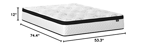 Signature Design By Ashley Chime 12 Inch Plush Hybrid Mattress, Certipur-Us Certified Foam, Full #TOP2