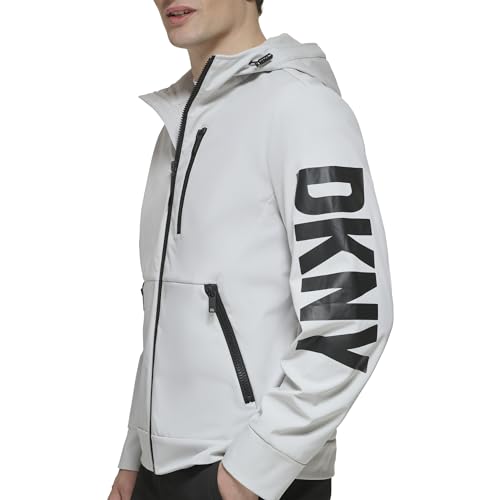 Image of DKNY Men's Hooded Logo Softshell Jacket