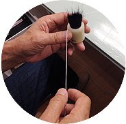 Emani Duo Shadow Blender Brush Double-Ended Makeup Brush - Fiber Bristles, Soft-Beveled Edges - 100% Vegan