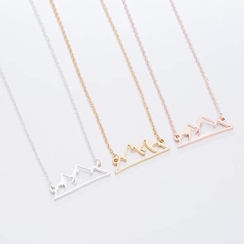 COLORFUL BLING Minimalist Snowy Mountain Necklace Hiking Mountain Peak Pendants Necklaces Jewelry Climbing Nature Outdoor Lovers Gifts4