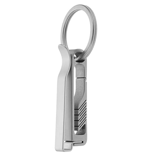 Mousqueton porte-clés titane anti-perte pour attache ceinture de service
